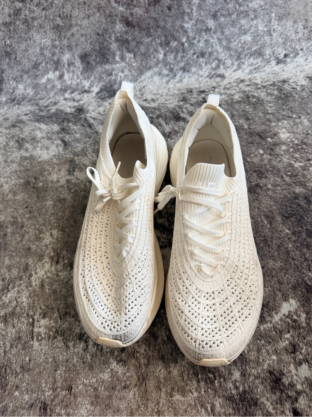 APL Women's Knit Lace-Up Sneakers in Cream